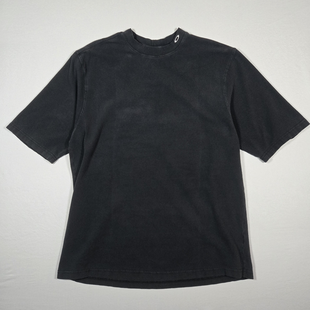 Rare Vintage Oakley Software Mock Neck 90s Y2K T-Shirt Faded Black XL